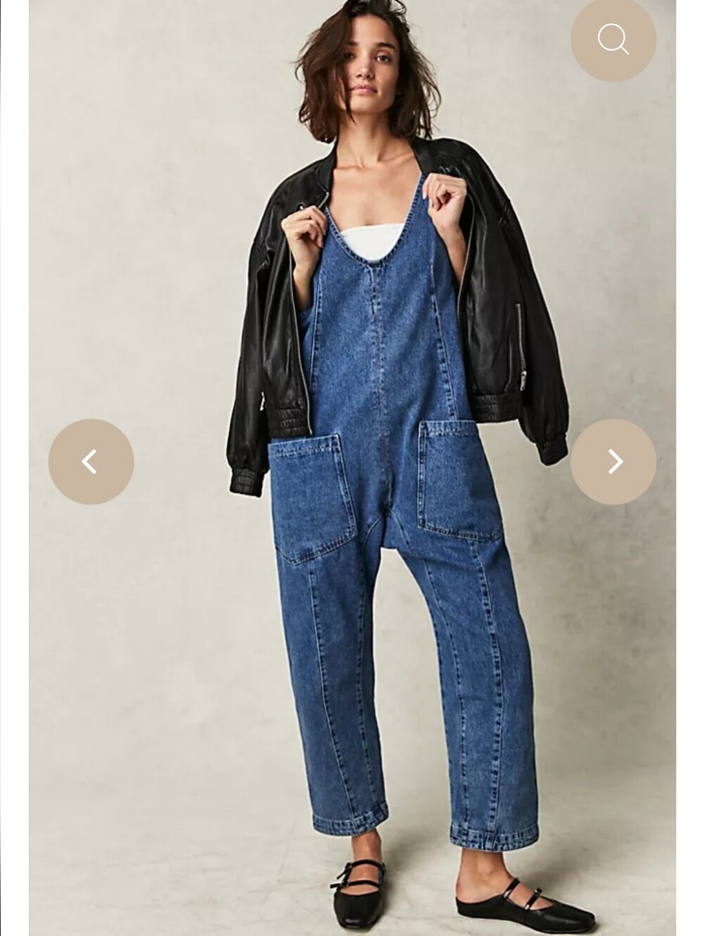 We The Free High Roller Jumpsuit Blue Size M